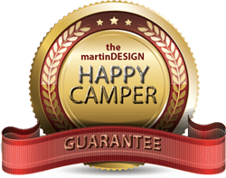 martinDESIGN Happy Camper Badge
